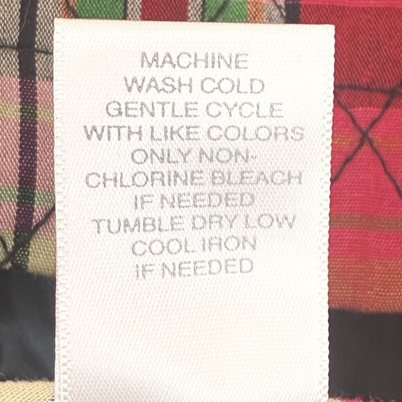 Christopher & Banks Plaid Quilted Vest Womens Small Snap front Pockets Holiday - Picture 7 of 8